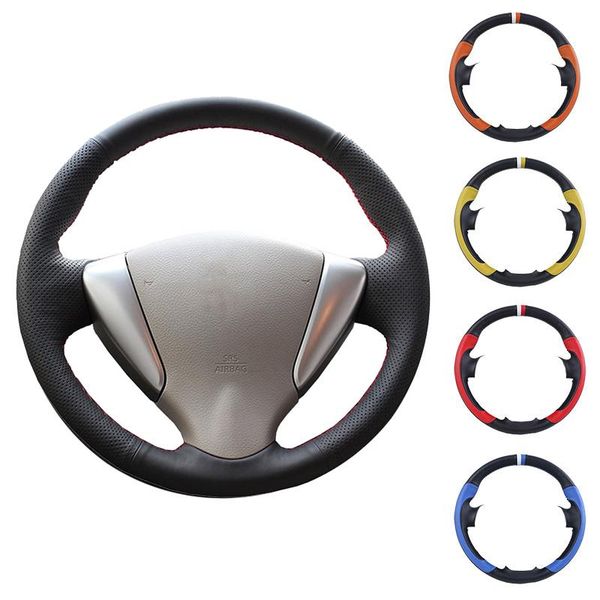black artificial leather car steering wheel cover hand-stitched diy for tiida sylphy sentra versa note 2014
black artificial leather car steering wheel cover hand-stitched diy for tiida sylphy sentra versa note 2014