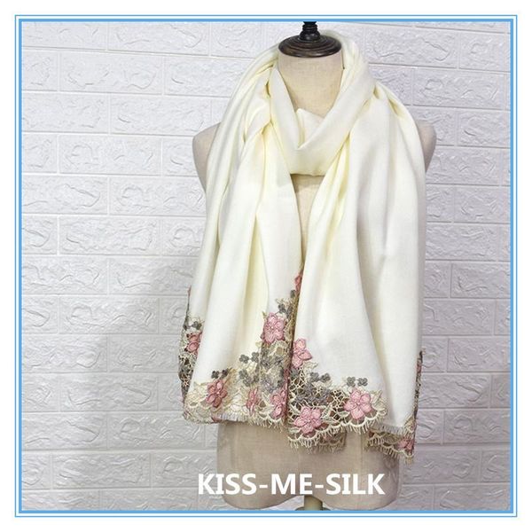 scarves kms wool embroidered scarf black and white solid color twill shawl autumn winter for women 65*190cm/195g, Blue;gray
scarves kms wool embroidered scarf black and white solid color twill shawl autumn winter for women 65*190cm/195g, Blue;gray