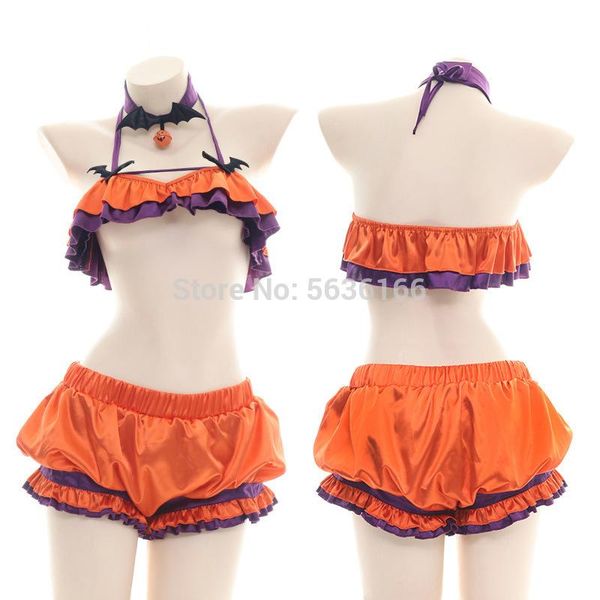 lolita cosplay halloween pumpkin sleepwear underwear gothic retro bat bikini shorts pajamas girls, Red;black
lolita cosplay halloween pumpkin sleepwear underwear gothic retro bat bikini shorts pajamas girls, Red;black