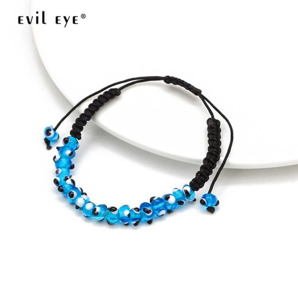 EVIL EYE Braided Rope Bracelet Blue Turkish Evil Eye Beads Bracelet Adjustable Handmade Fashion Jewelry for Women Girls BD471, Golden;silver
EVIL EYE Braided Rope Bracelet Blue Turkish Evil Eye Beads Bracelet Adjustable Handmade Fashion Jewelry for Women Girls BD471, Golden;silver