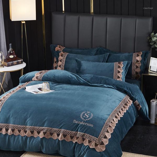 bedding sets european style embroidering warm home textile thickening dark blue bed linen lace duvet cover sheet1
bedding sets european style embroidering warm home textile thickening dark blue bed linen lace duvet cover sheet1