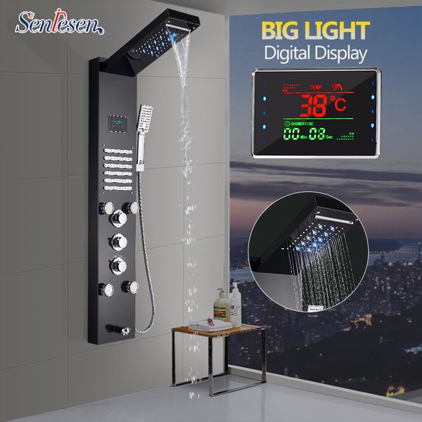 senlesen shower column panel rain&waterfall shower head massage jets douche bathroom shower chuveiro 1011
senlesen shower column panel rain&waterfall shower head massage jets douche bathroom shower chuveiro 1011