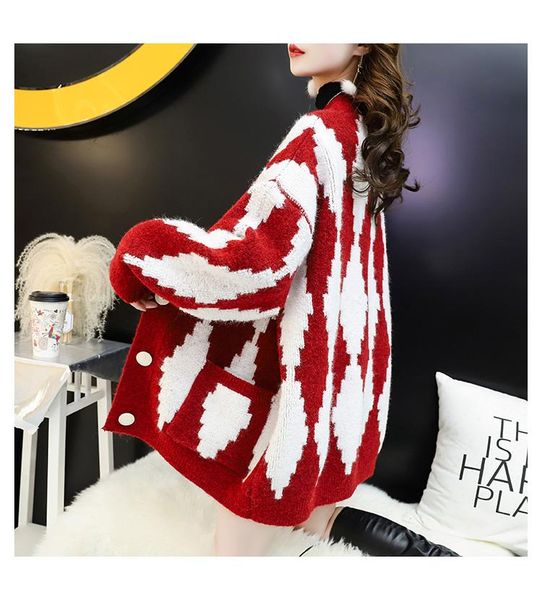 women's knits & tees autumn winter 2021 women sweaters korean style loose thick cardigan knitted long sleeve sweater outerwear, White
women's knits & tees autumn winter 2021 women sweaters korean style loose thick cardigan knitted long sleeve sweater outerwear, White