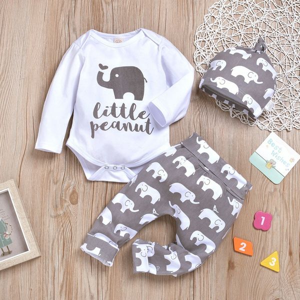 baby boy clothes set autumn elephant pattern newborn baby girl clothes long sleeve +pants+hats outfits suit casual costume 1021, White
baby boy clothes set autumn elephant pattern newborn baby girl clothes long sleeve +pants+hats outfits suit casual costume 1021, White