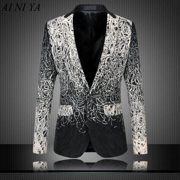 men 's casual collar blazers youth handsome trend suit business brand fashion coat dance wedding clothes plus size 6xl, White;black
men 's casual collar blazers youth handsome trend suit business brand fashion coat dance wedding clothes plus size 6xl, White;black
