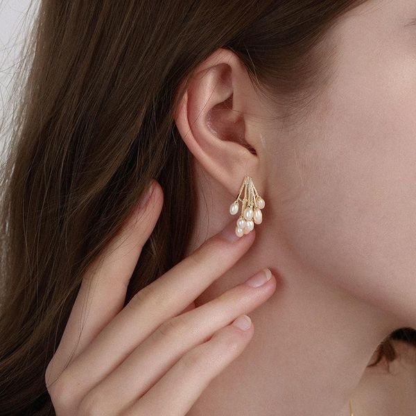 dangle & chandelier aensoa vintage pearl hanging drop earrings for women japan korean elegant bouquet golden statement jewelry 2021, Silver
dangle & chandelier aensoa vintage pearl hanging drop earrings for women japan korean elegant bouquet golden statement jewelry 2021, Silver