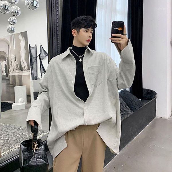 men oversize bat long sleeve loose casual vintage plaid shirt outerwear male women streetwear hip hop dress shirts1, White;black
men oversize bat long sleeve loose casual vintage plaid shirt outerwear male women streetwear hip hop dress shirts1, White;black