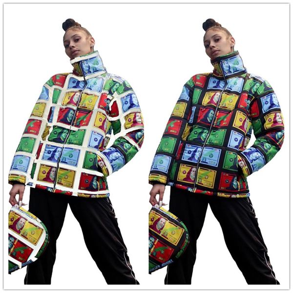 women wadded jacket tide brand banknote dollar printing dyeing puffer jacket hooded cotton-padded jackets winter warm outerwear f110305, White
women wadded jacket tide brand banknote dollar printing dyeing puffer jacket hooded cotton-padded jackets winter warm outerwear f110305, White