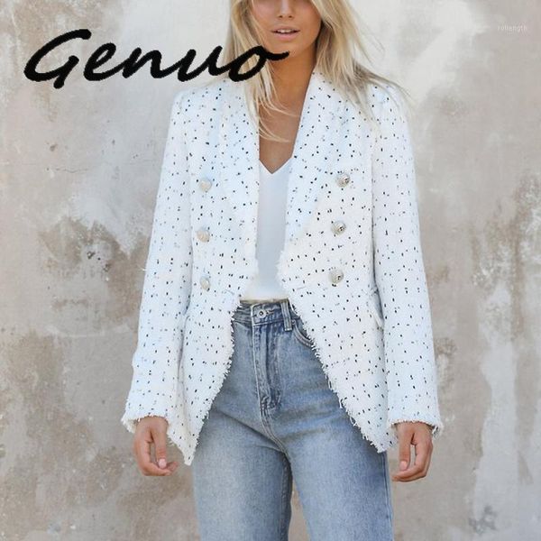 genuo new women vintage polka dot tweed blazers sport coat office ladies work outerwear casual casaco femme casual streetwear1, White;black
genuo new women vintage polka dot tweed blazers sport coat office ladies work outerwear casual casaco femme casual streetwear1, White;black