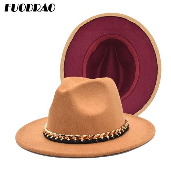 wide brim hats fuodrao classic red fedora hat wool felt jazz men's retro elegant women trilby f115, Blue;gray
wide brim hats fuodrao classic red fedora hat wool felt jazz men's retro elegant women trilby f115, Blue;gray