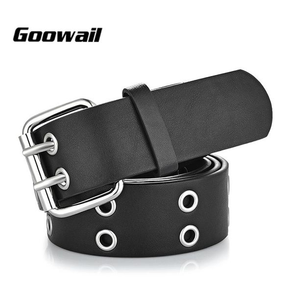 goowail 2020 gold 2 row grommet fashion belts for women double pin buckle designer pu leather waist strap for ladies jeans, Black;brown
goowail 2020 gold 2 row grommet fashion belts for women double pin buckle designer pu leather waist strap for ladies jeans, Black;brown