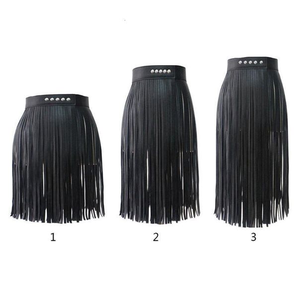 women high waist faux leather fringe tassels skirt body harness with snap buttons halloween party punk rock costume clubwear, Black
women high waist faux leather fringe tassels skirt body harness with snap buttons halloween party punk rock costume clubwear, Black
