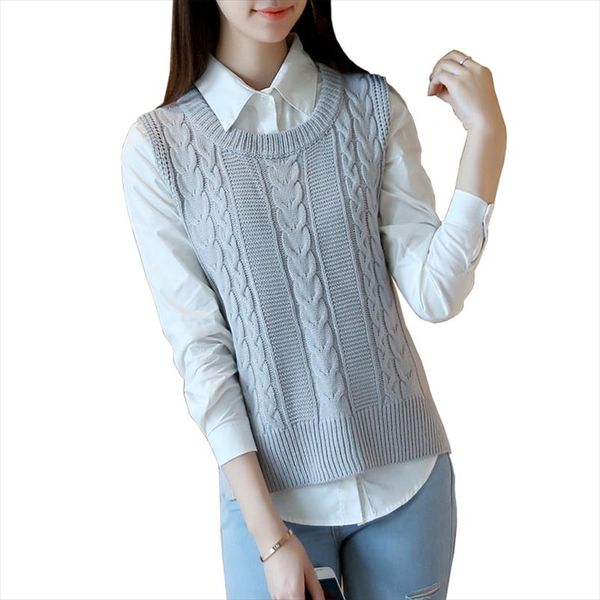 2020 spring autumn new women sweater vest casual pure color sleeveless jacket loose women knit sweater waistcoat, Black;white
2020 spring autumn new women sweater vest casual pure color sleeveless jacket loose women knit sweater waistcoat, Black;white