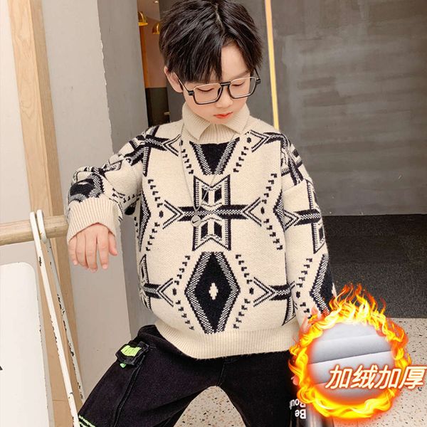 winter 2020 wear children's middle plush school boys' turtleneck sweater lapel, Blue
winter 2020 wear children's middle plush school boys' turtleneck sweater lapel, Blue