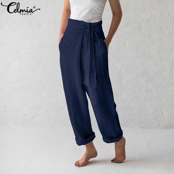 women's pants & capris 2021 celmia plus size vintage wide leg women high waist trousers lace up casual solid pantalon summer palazzo fe, Black;white
women's pants & capris 2021 celmia plus size vintage wide leg women high waist trousers lace up casual solid pantalon summer palazzo fe, Black;white