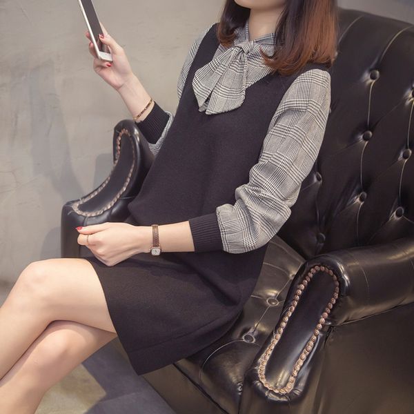 very fairy fake two coat, women's net red sweater and skirt new women's spring dress fashionable and versatile bottoming s, White
very fairy fake two coat, women's net red sweater and skirt new women's spring dress fashionable and versatile bottoming s, White