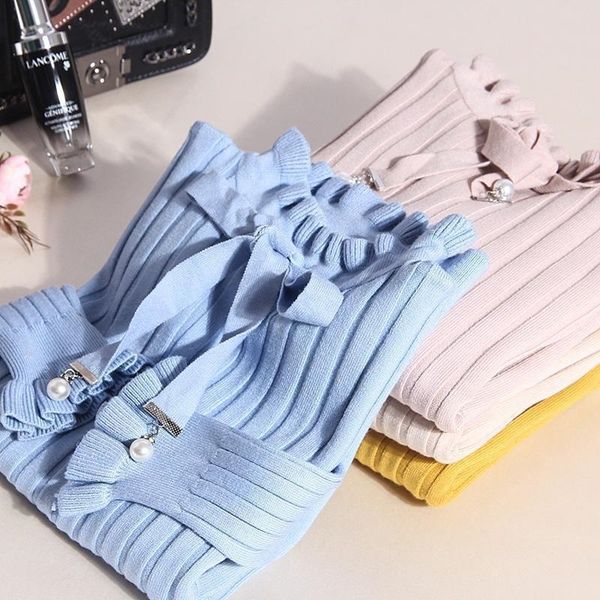 new autumn winter sweater women slim elegant office wear lotus leaf long sleeved pullover knitted woman solid bow pearl sweaters 201111, White;black
new autumn winter sweater women slim elegant office wear lotus leaf long sleeved pullover knitted woman solid bow pearl sweaters 201111, White;black