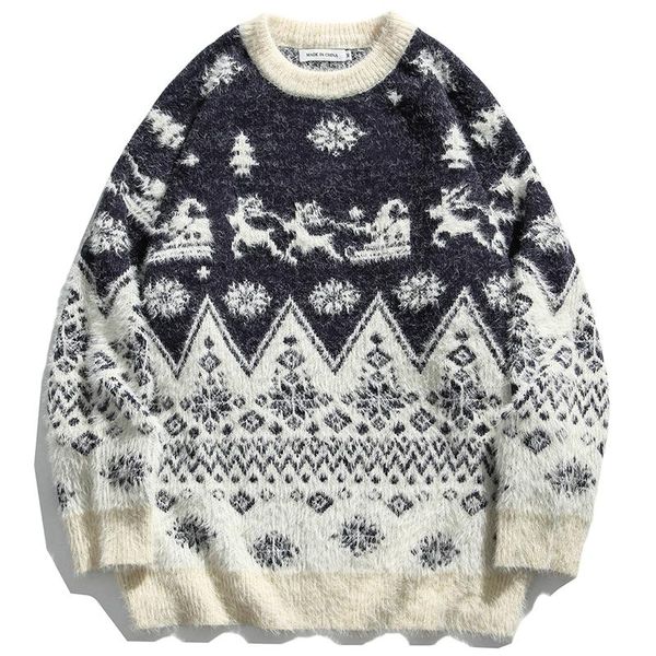 men hip hop knitted jumper sweaters ugly christmas snowflake deer streetwear harajuku crewneck fashion casual knitwear pullovers, White;black
men hip hop knitted jumper sweaters ugly christmas snowflake deer streetwear harajuku crewneck fashion casual knitwear pullovers, White;black