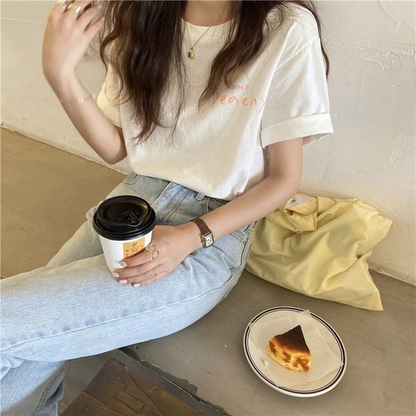 2021 new summer fresh and sweet returns aquarela impression all-match student round goal short female sleeve 6sqe, White
2021 new summer fresh and sweet returns aquarela impression all-match student round goal short female sleeve 6sqe, White