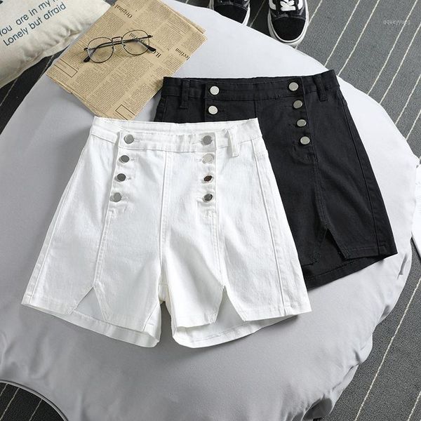 women's shorts black denim white korean vintage wide leg high waist female loose women's summer jeans button plus size 5xl1, White;black
women's shorts black denim white korean vintage wide leg high waist female loose women's summer jeans button plus size 5xl1, White;black