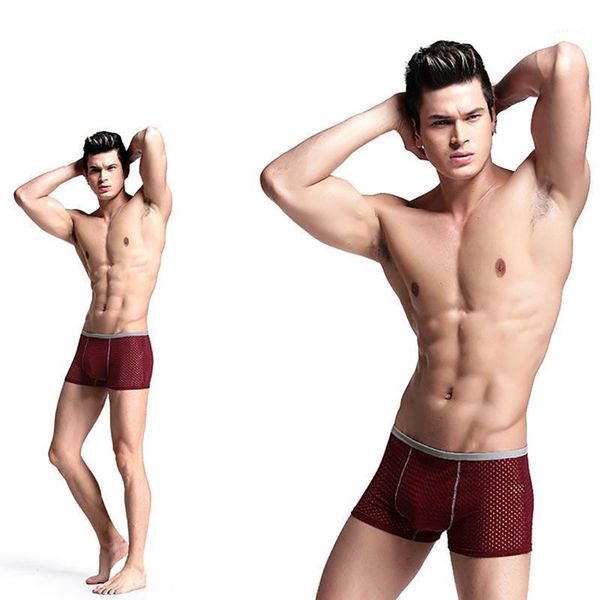 men ice mesh hole panties underwear soft mid waist seoul convex separation boxer1, Black;white
men ice mesh hole panties underwear soft mid waist seoul convex separation boxer1, Black;white