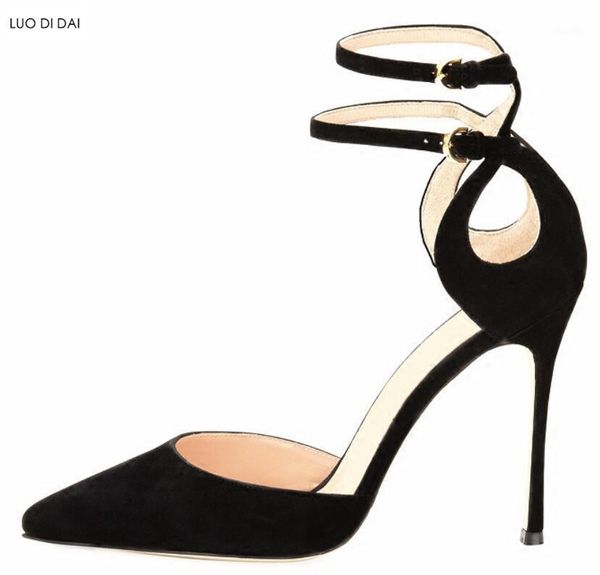 dress shoes 2021 summer women black suede pumps buckle strap high heels wedding point toe stilettos1
dress shoes 2021 summer women black suede pumps buckle strap high heels wedding point toe stilettos1