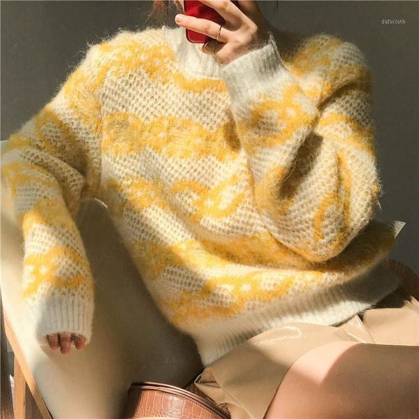 2020 fall winter new women's sweater fashion coarse sweater long sleeve short sweaters vintage warm kawaii knitted 1, White;black
2020 fall winter new women's sweater fashion coarse sweater long sleeve short sweaters vintage warm kawaii knitted 1, White;black