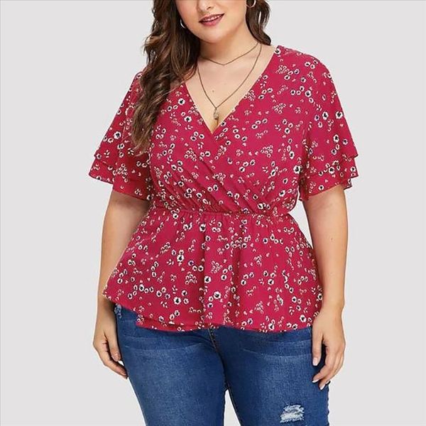 casual petal short sleeve flowers blouses women plus size xl 5xl v neck womens and blouses ruffles slim women g30, White
casual petal short sleeve flowers blouses women plus size xl 5xl v neck womens and blouses ruffles slim women g30, White