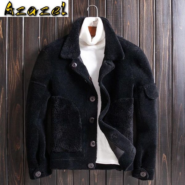 ayunsun winter men jacket real sheep shearing wool leather jacket male 5xl clothes double-sided wear coat ropa hombre lxr352, Black
ayunsun winter men jacket real sheep shearing wool leather jacket male 5xl clothes double-sided wear coat ropa hombre lxr352, Black