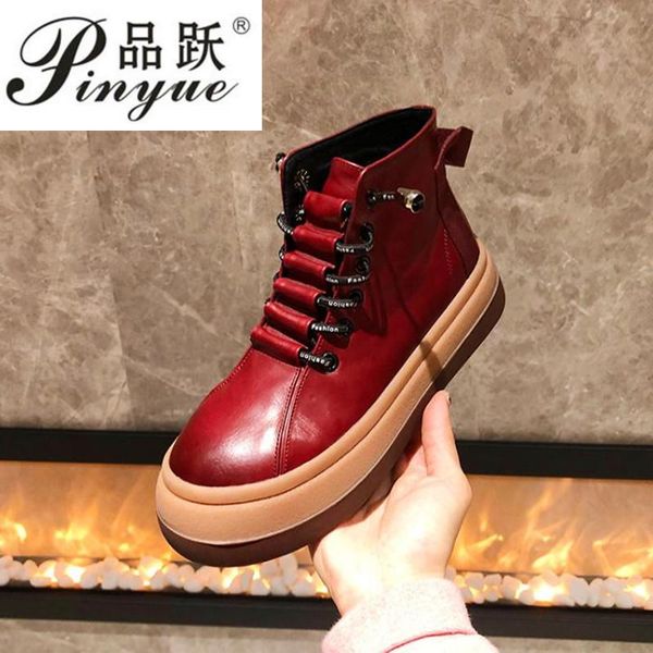 autumn winter shoes woman genuine leather ankle boots female punk motorcycle boots women shoes do old, Black
autumn winter shoes woman genuine leather ankle boots female punk motorcycle boots women shoes do old, Black