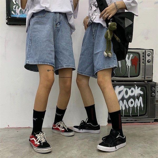 2020 new summer shorts loose style casual shorts knee length jeans wide legged female pants streetwear women1, Blue
2020 new summer shorts loose style casual shorts knee length jeans wide legged female pants streetwear women1, Blue