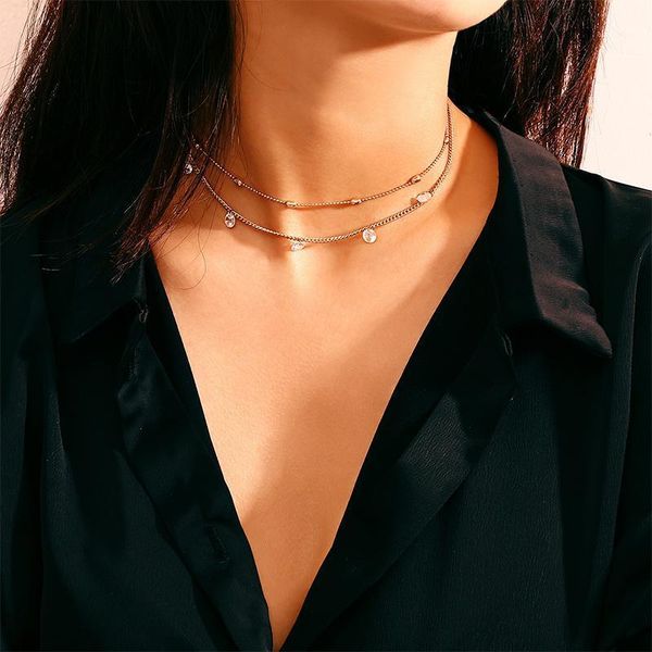 charming female crystal zircon choker necklace women's wedding gold pendant accessories fashion party jewelry girl gift1, Silver
charming female crystal zircon choker necklace women's wedding gold pendant accessories fashion party jewelry girl gift1, Silver