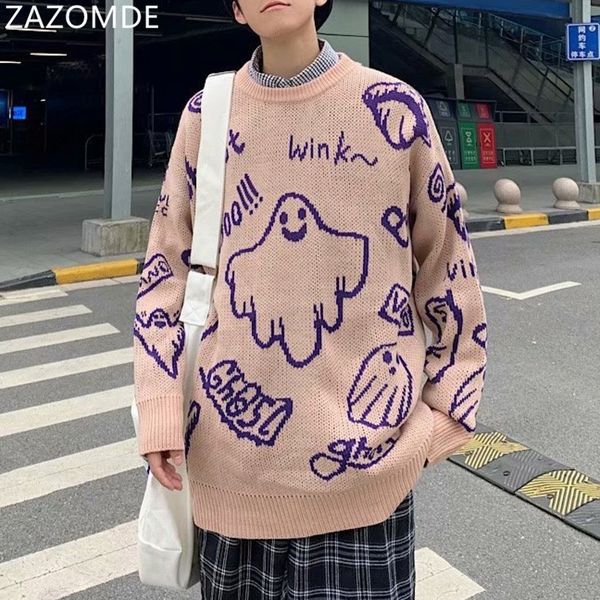 men hip hop sweater cartoon casual loose knitted pullover autumn winter knitted men's sweater couple design 201106, White;black
men hip hop sweater cartoon casual loose knitted pullover autumn winter knitted men's sweater couple design 201106, White;black