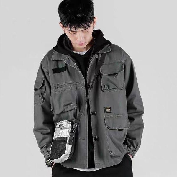 japanese streetwear army green plus size work jacket men clothing harajuku coat korean fashion casual coat, Tan;black
japanese streetwear army green plus size work jacket men clothing harajuku coat korean fashion casual coat, Tan;black