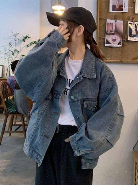 women's jackets blue jean loose women long sleeve autumn spring coat workwear jacket turn down collar chaquetas mujer ef50wj1, Black;brown
women's jackets blue jean loose women long sleeve autumn spring coat workwear jacket turn down collar chaquetas mujer ef50wj1, Black;brown