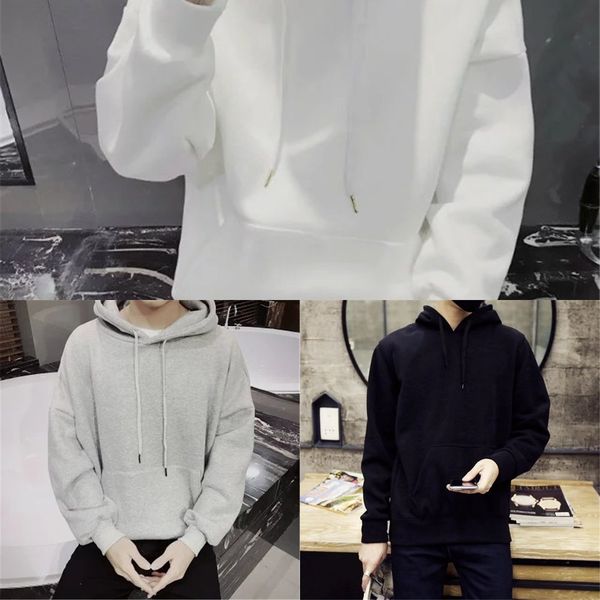 autumn thin pullover pullovercoat pulloversolid color korean style student coat hoodie sweater men's long sleeve youth pullover with ha, Black 
autumn thin pullover pullovercoat pulloversolid color korean style student coat hoodie sweater men's long sleeve youth pullover with ha, Black