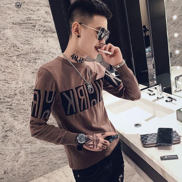 autumn and winter slim and thickened warm men's sweater personalized trend knitting bottoming shirt youth versatile sweater, White;black
autumn and winter slim and thickened warm men's sweater personalized trend knitting bottoming shirt youth versatile sweater, White;black