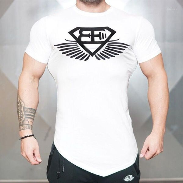 

2018 new gyms body engineers design male novelty men t shirt fashion the milk silk t shirt men casual short sleeves t-shirt1, White;black