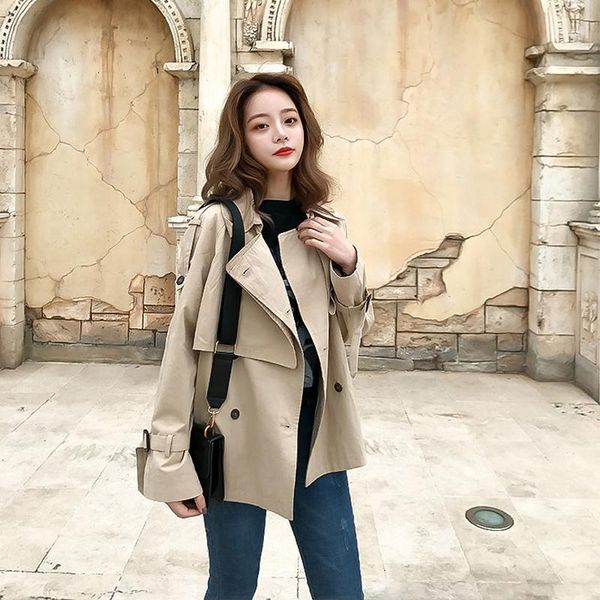 spring and autumn new female double-breasted khaki coat lapel plus size women's short jacket1, Tan;black
spring and autumn new female double-breasted khaki coat lapel plus size women's short jacket1, Tan;black