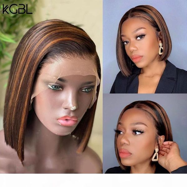 kgbl highlight short colored bob 4*4 lace closure wig 130% lace front human hair wig brazilian non-remy hair pre-plucked wigs, Black;brown
kgbl highlight short colored bob 4*4 lace closure wig 130% lace front human hair wig brazilian non-remy hair pre-plucked wigs, Black;brown