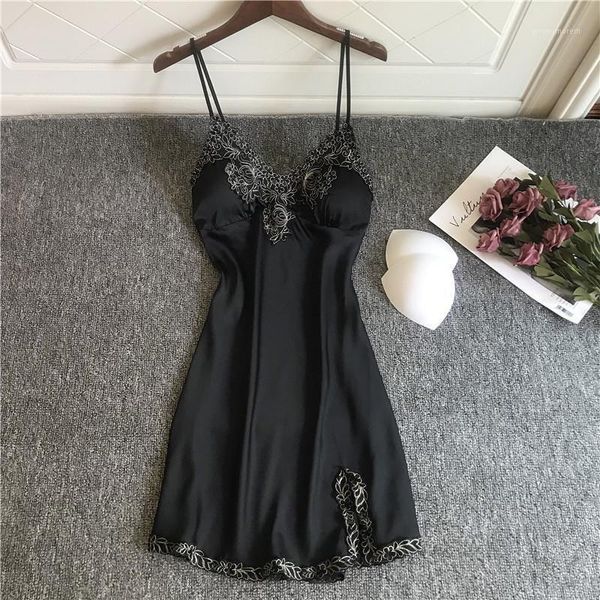 women's sleepwear women nightgown satin backless nightdress casual mini intimate lingerie sleep dress v-neck nightwear loose kimono bat, Black;red
women's sleepwear women nightgown satin backless nightdress casual mini intimate lingerie sleep dress v-neck nightwear loose kimono bat, Black;red