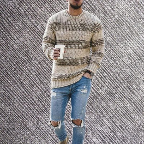men's sweaters 2021 knitting sweater mens autumn leisure casual patchwork color stripes pullovers male winter warm, White;black
men's sweaters 2021 knitting sweater mens autumn leisure casual patchwork color stripes pullovers male winter warm, White;black