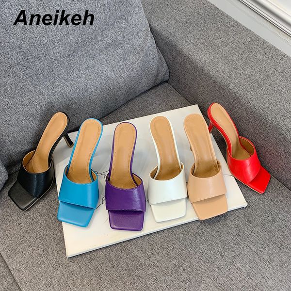 aneikeh new 2020 summer women slipper square toe thin high heel ladies sandal mules elegant dress shoes slides x1020, Black
aneikeh new 2020 summer women slipper square toe thin high heel ladies sandal mules elegant dress shoes slides x1020, Black