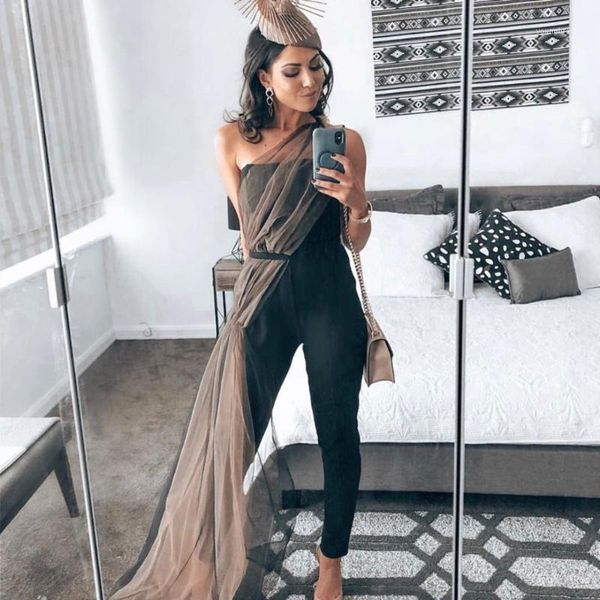 women's jumpsuits & rompers 2021 summer women's bandage black mesh off-the-shoulder jumpsuit fashion celebrity party nightclub bod, Black;white
women's jumpsuits & rompers 2021 summer women's bandage black mesh off-the-shoulder jumpsuit fashion celebrity party nightclub bod, Black;white