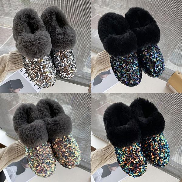 warm women's sequins winter boots flat shoes and ankle snow boots women's 2021 fashion sequins round head casual shoes b1, Black
warm women's sequins winter boots flat shoes and ankle snow boots women's 2021 fashion sequins round head casual shoes b1, Black