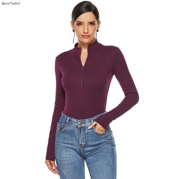 borntogirl spring autumn winter slim sweaters women long sleeve stand neck zipper black blue wine red pullovers, White;black
borntogirl spring autumn winter slim sweaters women long sleeve stand neck zipper black blue wine red pullovers, White;black