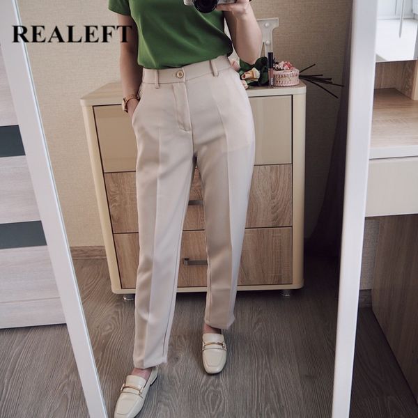 realeft plus size new spring summer 2020 korean style women formal harem pants pockets high waist elegant office lady chic pants 1017, Black;white
realeft plus size new spring summer 2020 korean style women formal harem pants pockets high waist elegant office lady chic pants 1017, Black;white