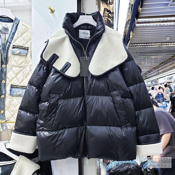 new winter fashion lamb wool patchwork loose hood warm down cotton dress women1, Black
new winter fashion lamb wool patchwork loose hood warm down cotton dress women1, Black