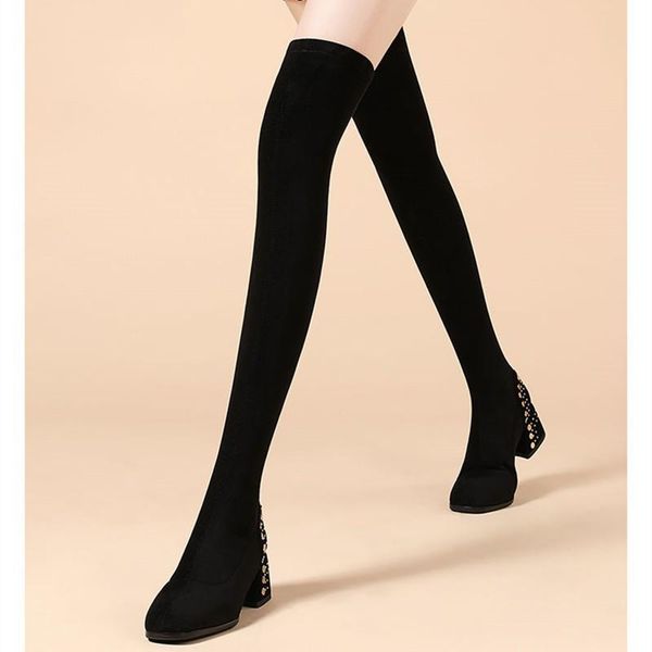 boots round toe women shoes autumn winter footwear booties ladies boots-women thigh high heels high luxury, Black
boots round toe women shoes autumn winter footwear booties ladies boots-women thigh high heels high luxury, Black