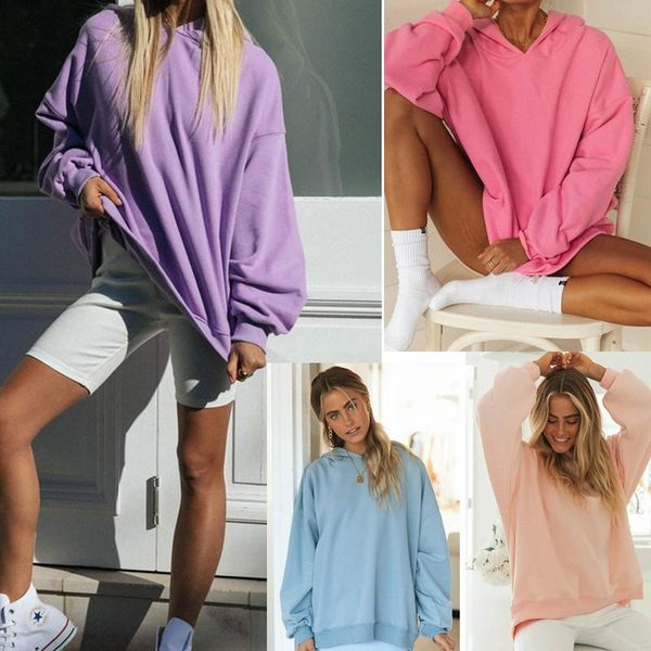 women's hoodies & sweatshirts women hooded sweater 2021 autumn winter fashion solid color long-sleeve sports loose oversized, Black
women's hoodies & sweatshirts women hooded sweater 2021 autumn winter fashion solid color long-sleeve sports loose oversized, Black